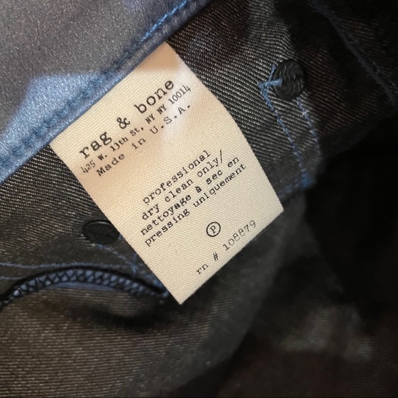 Rag & Bone Sky Blue Metallic Jean Leggings - Picture 8 of 12